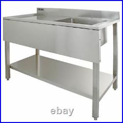Commercial Sink Stainless Steel Catering Kitchen Single Bowl LH Drainer B1576