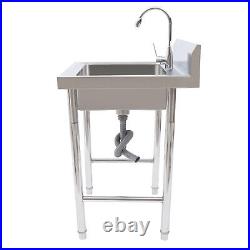 Commercial Sink Stainless Steel Catering Kitchen Single Bowl Unit Free Standing