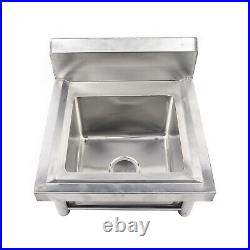 Commercial Stainless Steel Kitchen Sink Single Bowl Catering Table Wash Basin