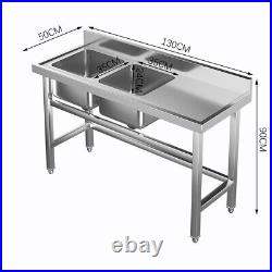 Commercial Stainless Steel Single Bowl Sink Restaurant Catering Kitchen Stand