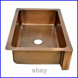 Copper Single Bowl Square Kitchen Sink Laundry Washing Sink Plumbing Waste UK