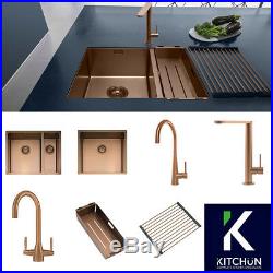 Copper Sink, Tap and Accessories 1 Bowl, 1.5 Bowl, Single/Dual Lever Taps