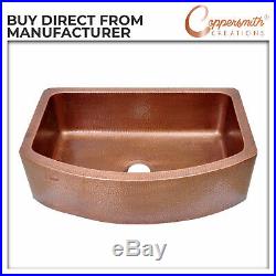 D-shape Copper Kitchen Sink Single Bowl Belfast Farmhouse Butler Style