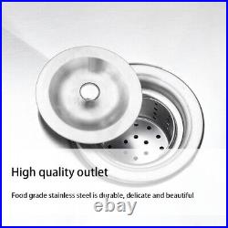 Deep Single Bowl Stainless Steel Kitchen Sink Commercial Sink with Storage Shelf