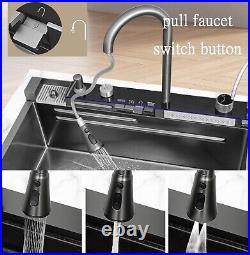 Drop in Kitchen Sink Single Bowl Sinks with Drawable Faucet Purified Water Tap
