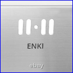 ENKI KS006 Stainless Steel Undermount Kitchen Sink 1.0 Single Bowl Square Satin