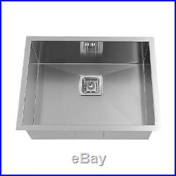 ENKI KS039 Stainless Steel 1 Single Bowl Square Strainer Undermount Kitchen Sink