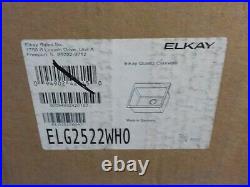 Elkay ELG2522WH0 Quartz Classic Single Bowl Drop-in Sink, White
