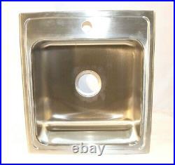 Elkay Single Bowl Drop-in Kitchen Sink Classic 19-1/2 x 22 x 7-5/8 Stainless
