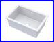 Fireclay-Single-Bowl-Square-Undermount-Kitchen-Sink-Central-Waste-Overflow-B-01-qe