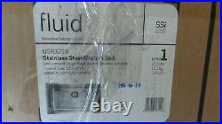 Fluid USR3219 Arc Undermount Kitchen Sink Single Bowl Stainless Steel 32 32x19