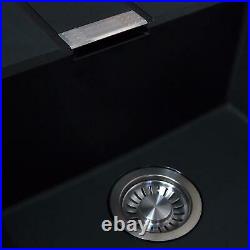 Franke 1.0 Bowl Black Reversible Composite Kitchen Sink & KT6BLD U-Spout Tap