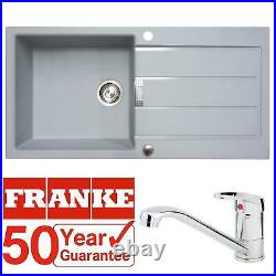 Franke 1.0 Bowl Light Grey Reversible Composite Kitchen Sink & Chrome Mixer Tap