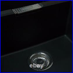 Franke 1.5 Bowl Black Reversible Kitchen Sink with Waste & Chrome Single Lever Tap