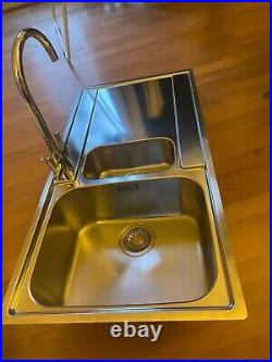 Franke 1.5 Bowl Single Drainer Stainless Steel Kitchen Sink inc. Waste