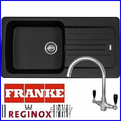 Franke Aveta 1.0 Bowl Black Tectonite Kitchen Sink & Reginox Brooklyn Mixer Tap