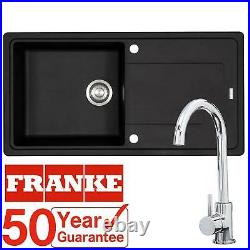 Franke Gemini 1.0 Bowl Black Reversible Kitchen Sink & KT6CH Chrome Mixer Tap