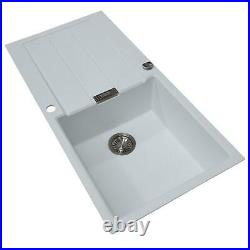 Franke Sirius S2D611PW 1.0 Bowl White Tectonite Reversible Kitchen Sink & Waste