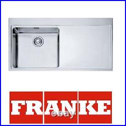 Franke Stainless Steel Kitchen Sink, Single Bowl RHD With Waste Kit & Colander