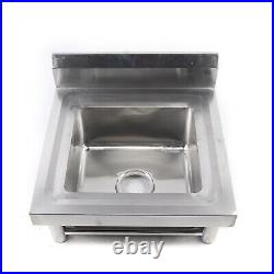 Freestanding Sink Single Bowl Mop Sink Stainless Steel Laundry Trough 50x50cm