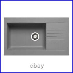 GRADE A2 Essence Amelia Single Bowl Grey Composite Kitchen Sink A2/BeBa 28568