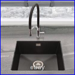 Granite Composite Undermount Kitchen Sink Single Bowl Black (24)