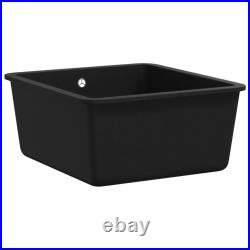 Granite Kitchen Sink Single Basin Basket Strainer Bowl Multi Colours vidaXL