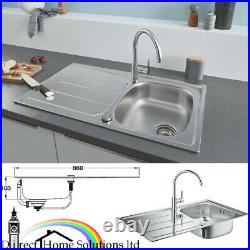Grohe K200 Kitchen Single Bowl Sink BauEdge Tap Set, Surface Mounting, 31562SD0