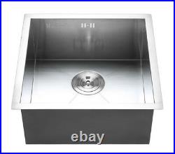 HANDMADE R10 (1.2m) Stainless Steel Kitchen Sink Single Bowl & Waste Kit (F)