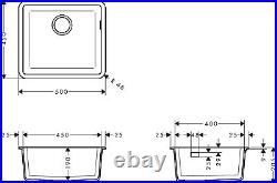 Hansgrohe S51 Kitchen Sink Single Bowl Graphite Black Undermount SilicaTec 500mm