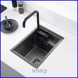Hidden black Kitchen sink Single bowl Bar Small Size sink Stainless Steel Balcon