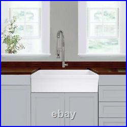 Highpoint Collection 36 Single Bowl Fireclay Sink Made in Italy White Kitchen