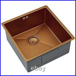 Inset / Undermount Copper Kitchen Sink, 1.0 Bowl 1.5mm Steel SIA UM10CU