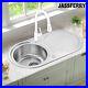 JASSFERRY-New-Stainless-Steel-Kitchen-Sink-Round-Single-Bowl-Reversible-Drainer-01-jf
