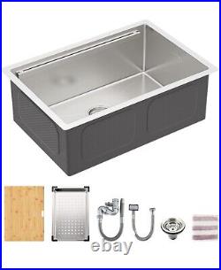 KORVO Kitchen Sink 66 x 45 X23cm Undermount Kitchen Single Bowl Stainless New