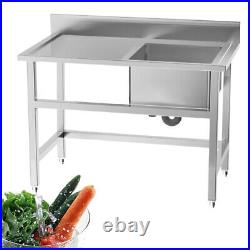 Kitchen Catering Commercial Sink Stainless Steel Single Double Bowl Drainer Unit