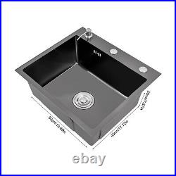 Kitchen Sink Stainless Steel Built-in Single Bowl Sink withPipe & Soap Dispenser