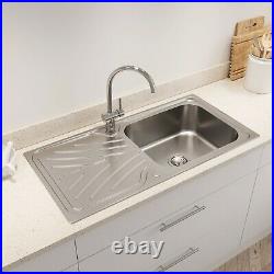 Kohler Ease Inset Stainless Steel Kitchen Sink Single Bowl Waste 1000 x 500mm