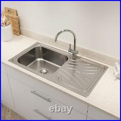Kohler Ease Inset Stainless Steel Kitchen Sink Single Bowl Waste 950 x 500mm