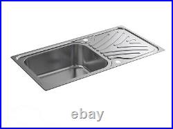 Kohler Ease Inset Stainless Steel Kitchen Sink Single Bowl Waste 950 x 500mm