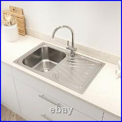 Kohler Ease Kitchen Sink Single Bowl Stainless Steel Reversible Waste 800x500mm