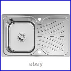 Kohler Ease Kitchen Sink Single Bowl Stainless Steel Reversible Waste 800x500mm