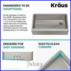 Kraus KWF410-36 KORE Kitchen Sink Single Bowl 36 Inch 36- Workstation