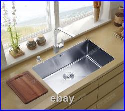 LARGE Handmade Single Bowl Stainless Steel Undermount Kitchen Sink 72x45x21cm