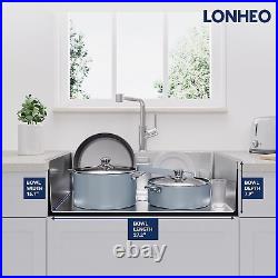 LONHEO Stainless Steel Sink 740 440 200mm Single Bowl Kitchen Sink with