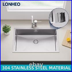 LONHEO Stainless Steel Sink 740x440x200mm Single Bowl Kitchen Sink