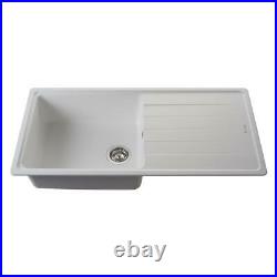 Lamona SNK2180 Single Bowl Inset Granite Composite White Kitchen Sink