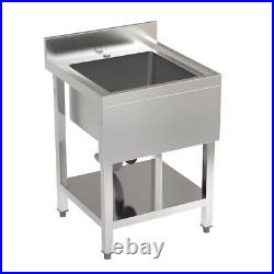 Large Sink Stainless Steel Commercial Catering Kitchen Single Bowl Drainer Unit