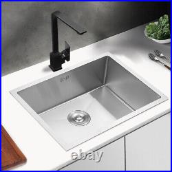 Large Super Deep Single Bowl Stainless Steel Kitchen Sink Undermount withWaste Kit