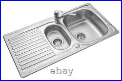 Leisure Linear 1.5 Bowl Reversible Stainless Steel Kitchen Sink and Single